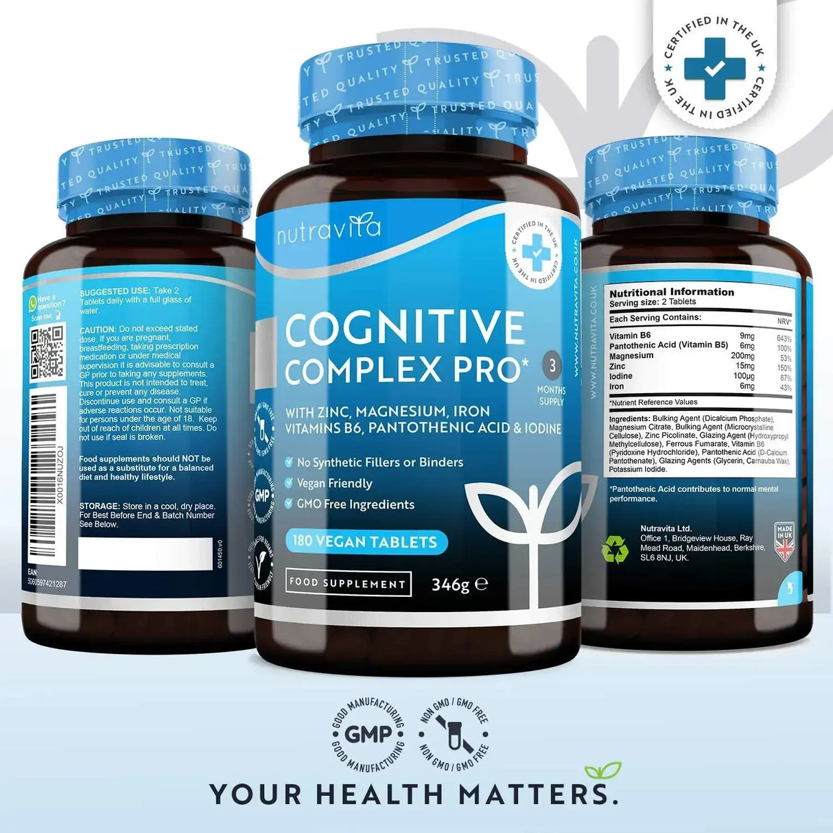 Cognitive Complex Pro 180 Vegan Tablet