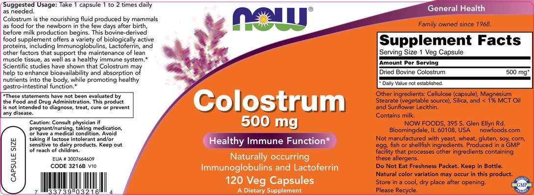 Colostrum 500 mg - 120 κάψουλες