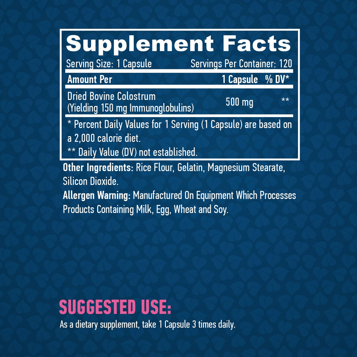 Colostrum 500mg/120 καπάκια.