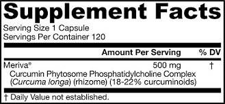 Φυτόσωμα κουρκουμίνης 500 mg | Meriva® - 120 κάψουλες