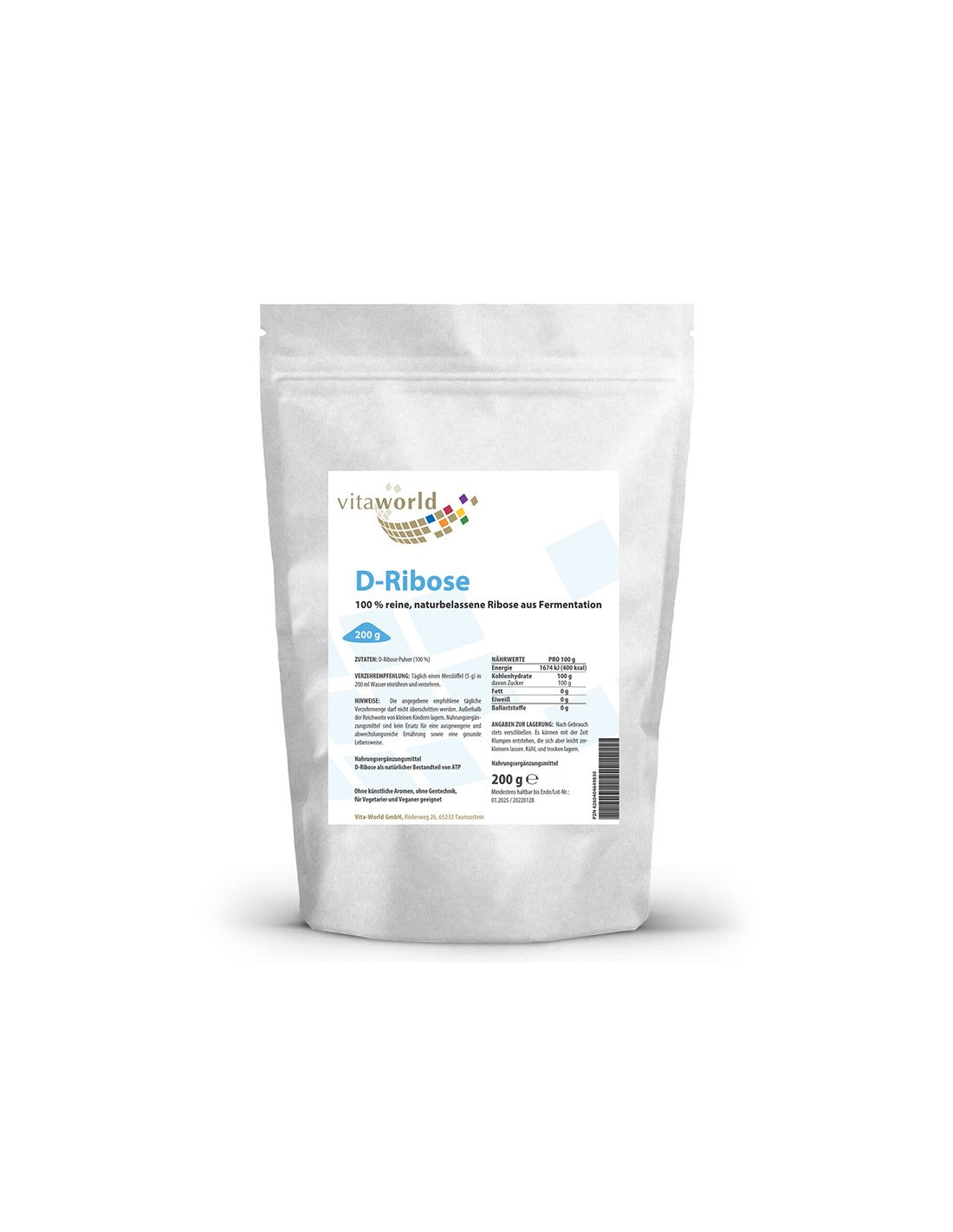 Ενέργεια - d -ribose, 200 g σκόνης