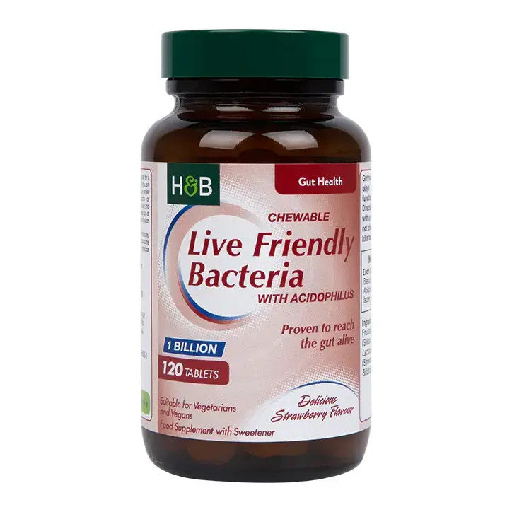 Προβιοτικό με acidophilus (Chewable Acidophilus φράουλα 1 δισεκατομμύριο) 1 δισεκατομμύριο. 120 Chewable Tablets Holland & Barrett