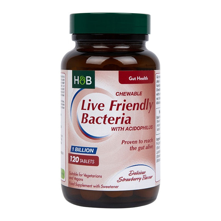 Προβιοτικό με acidophilus (Chewable Acidophilus φράουλα 1 δισεκατομμύριο) 1 δισεκατομμύριο. 120 Chewable Tablets Holland & Barrett