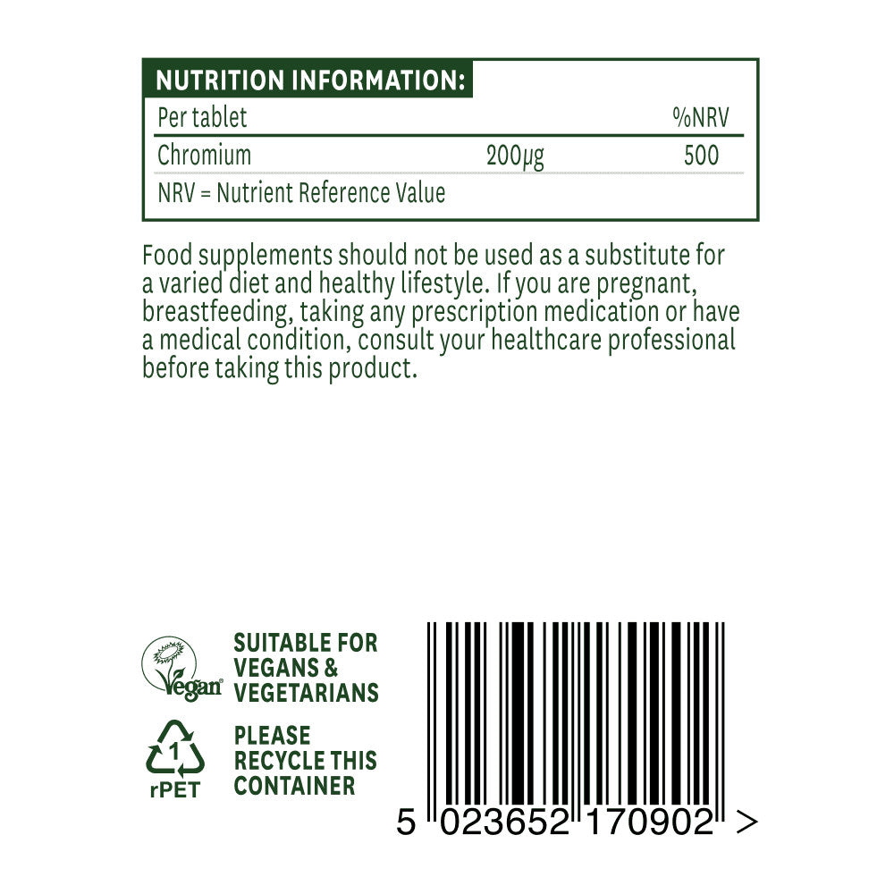 Chromium picolinate 200 mcg 90 tablets φύση βοήθεια