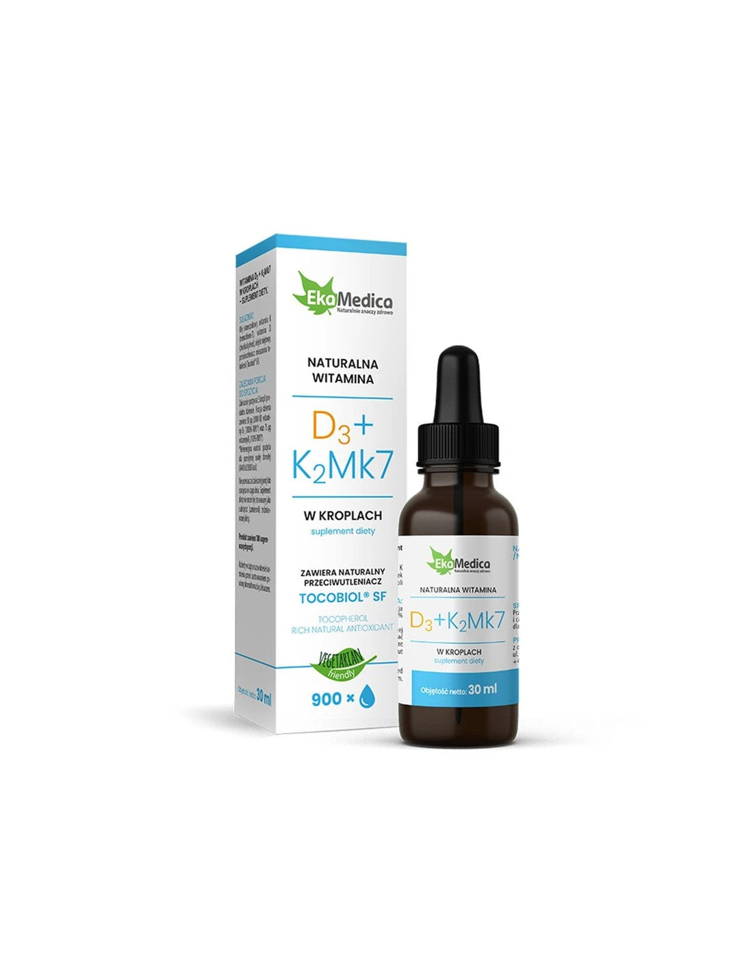 Οστά και δόντια - βιταμίνη D3 (10 μg/400 IU) και K2 (15 μg), 30 ml σταγόνες