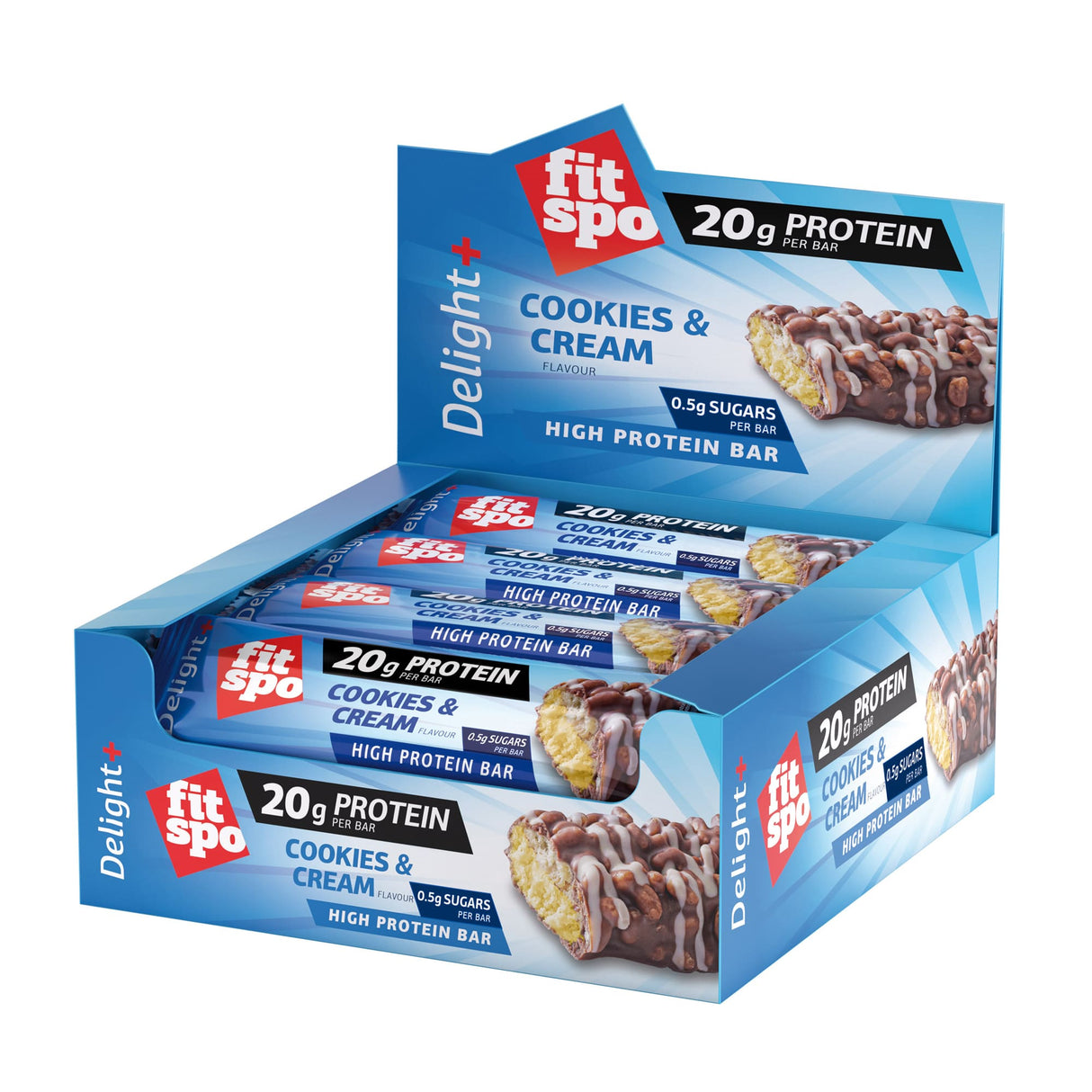Μπισκότα και κρέμα Delight+ Protein Bar - 12 x 60 γραμμάρια