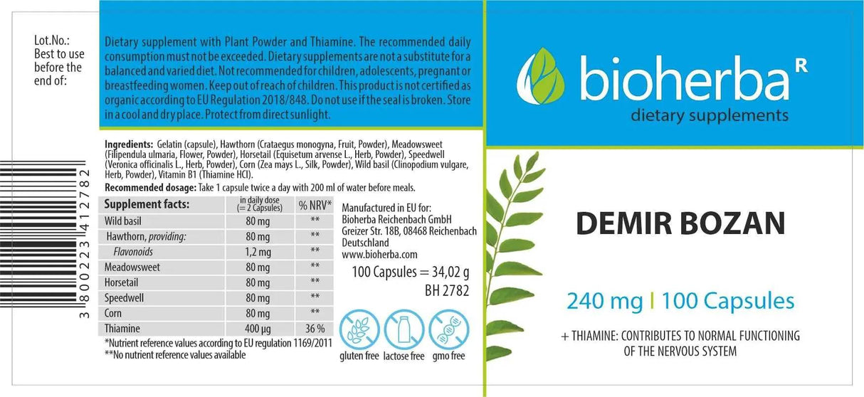 Demir Bozan 240 mg - 100 κάψουλες