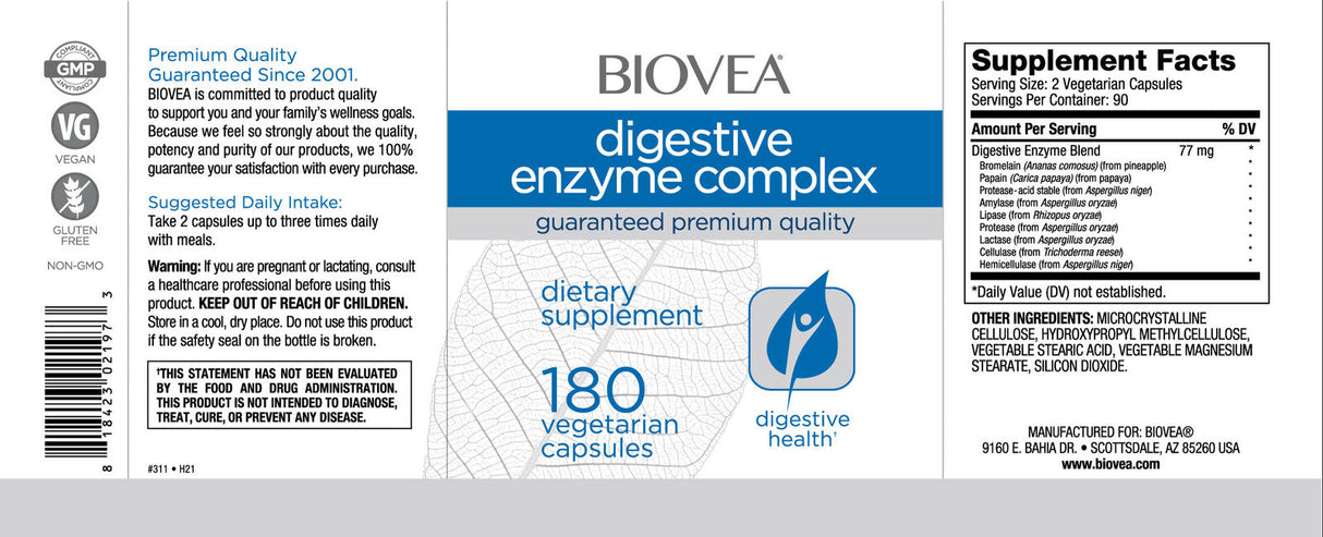 COMPLESTIVE ENZYME COMPLEX/180 CAPS