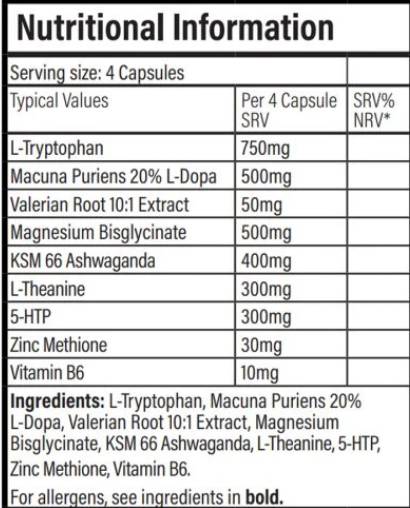Ονειρεμένος ύπνος | με Ashwagandha και Mucuna Pruriens 120 κάψουλες