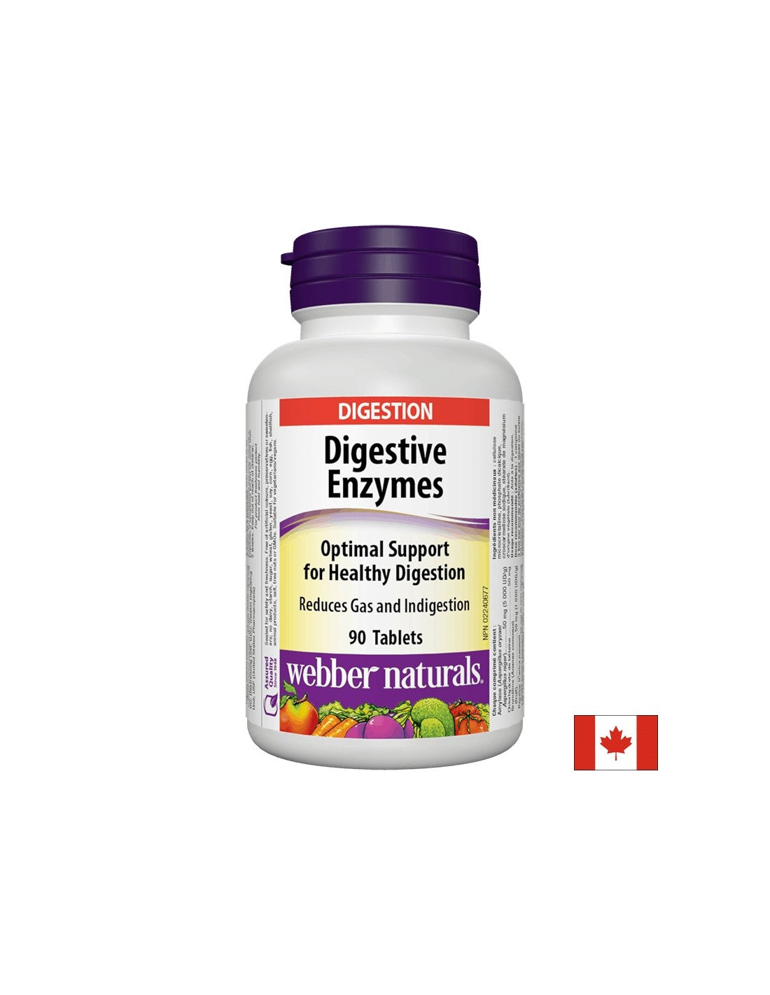Πεπτικά Ένζυμα x 90 δισκία <tc>Webber Naturals</tc>