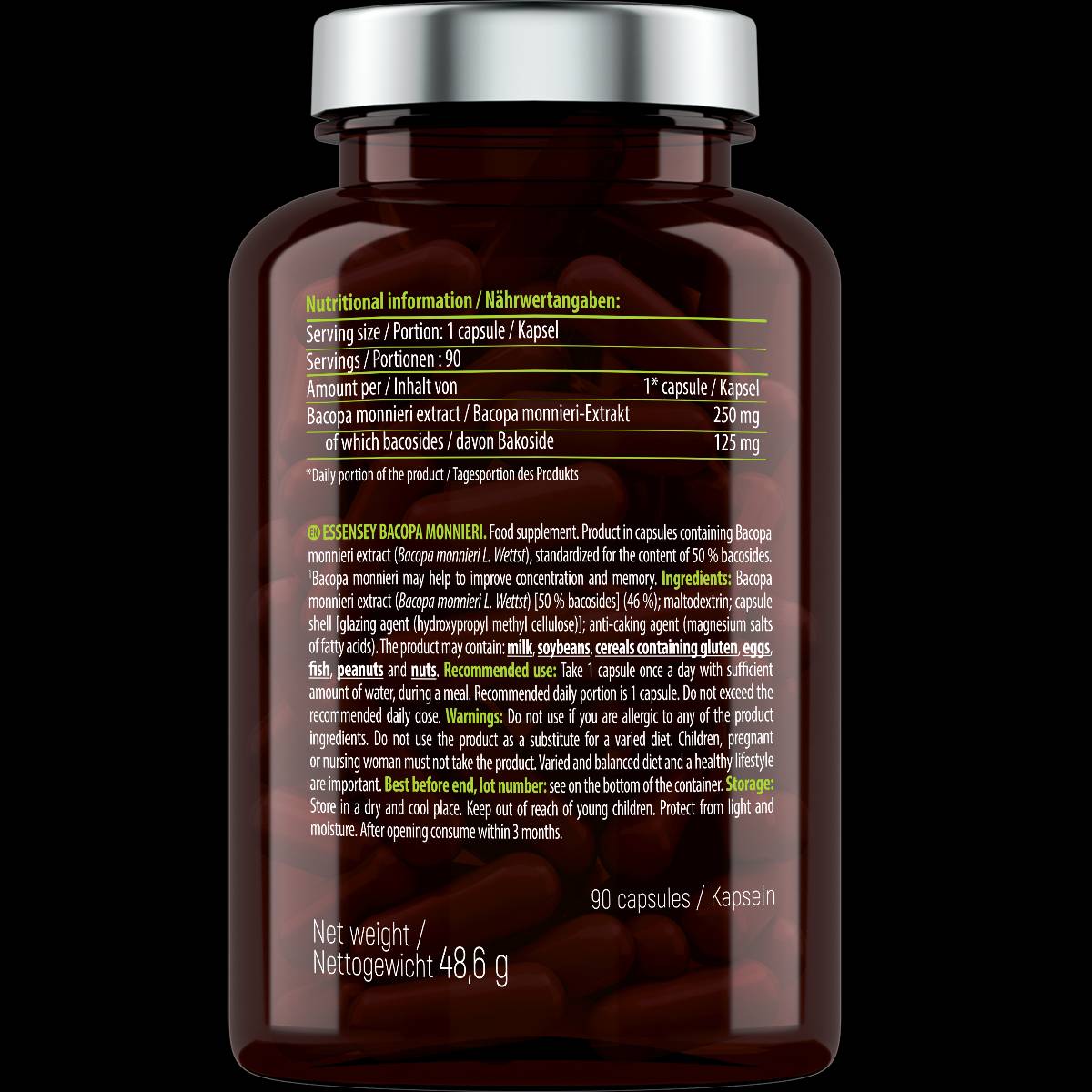 Bacopa Monnieri 250 mg - 90 κάψουλες