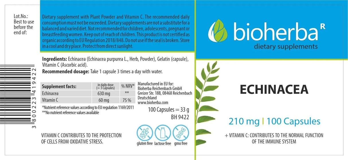 Echinacea 210 mg - 100 κάψουλες