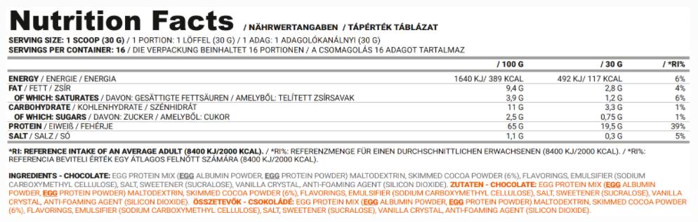 Egg Pro Pure - 500 γραμμάρια