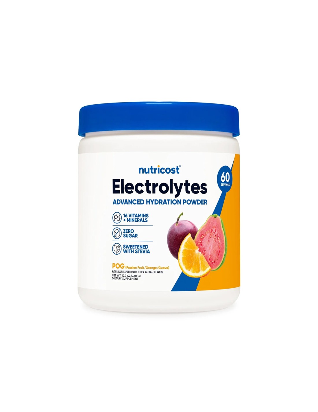 Ισορροπία ηλεκτρολύτη - ηλεκτρολύτες Advanced Hydration, 360 g σκόνη, φρούτα πάθους, πορτοκαλί και γκουάβα γεύση
