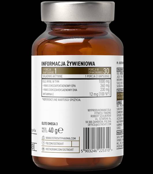 Elite Omega 3 1000 mg + Vitamin E 30 Gel κάψουλες