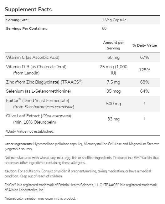 EpiCor® Plus Immunity - 60 κάψουλες