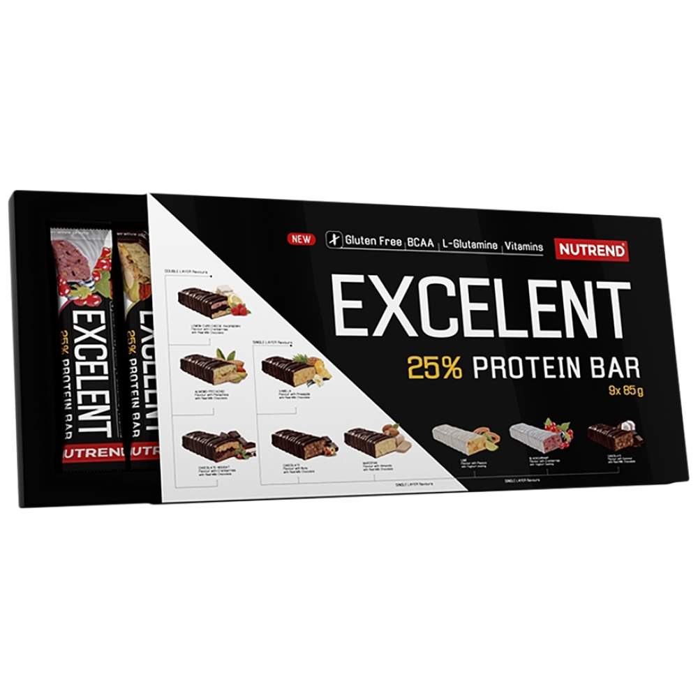 Excelent πρωτεϊνική ράβδο σετ 85g 9 x 85 γραμμάρια
