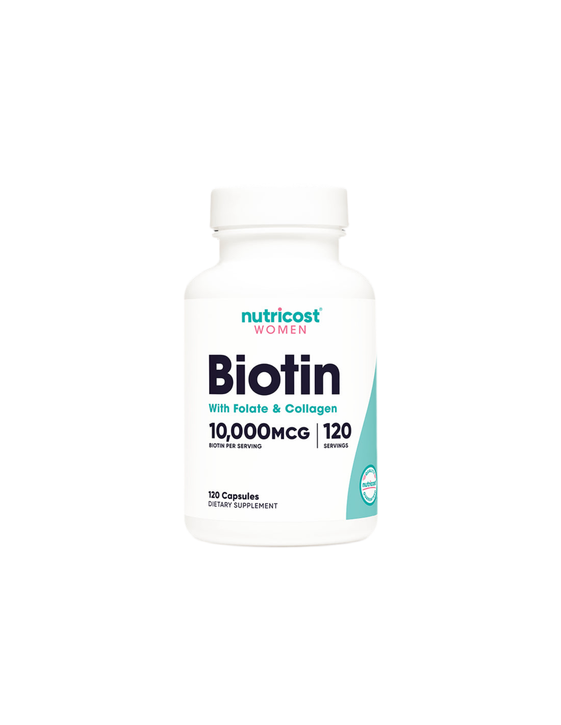 Hair, Skin, Nails - Biotin with Folate and Collagen, 120 Nutricost capsules - Nutra Best Europe