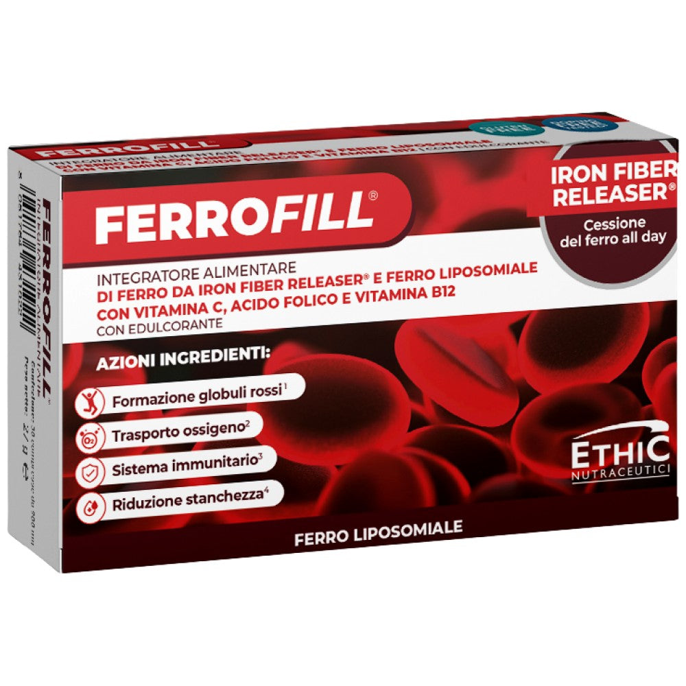 Ferrofill 30 mg | με σιδερένιες ίνες Reseaser® & Liposomal Iron - 30 δισκία