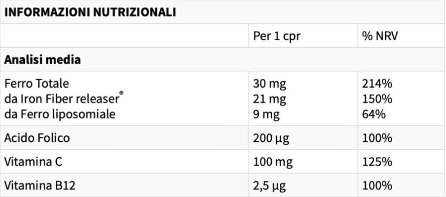 Ferrofill 30 mg | με σιδερένιες ίνες Reseaser® & Liposomal Iron - 30 δισκία