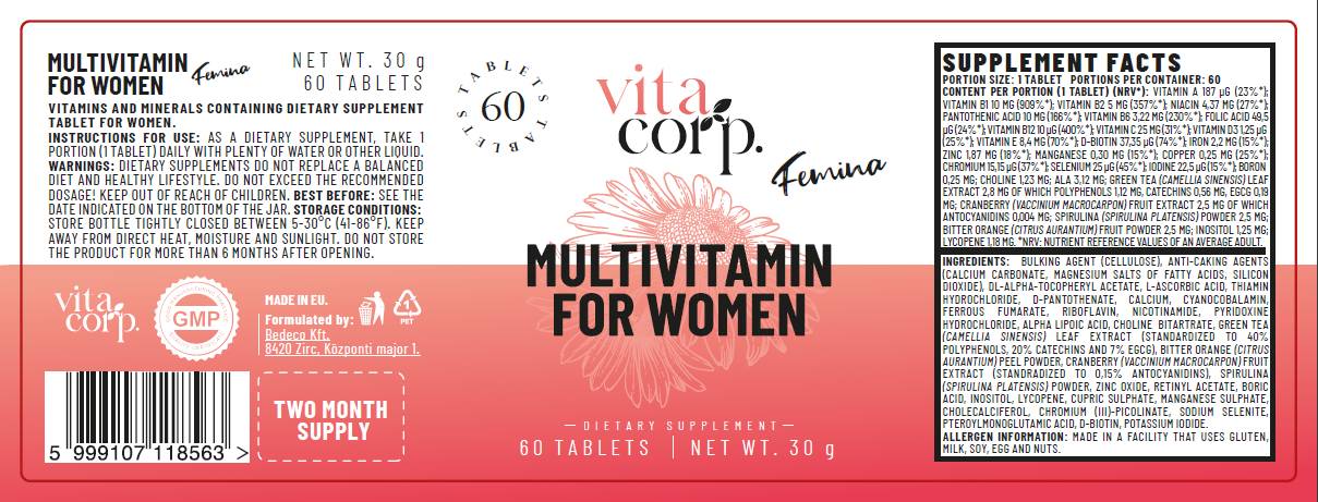 Femina MultiVitamin for Women - 60 Δισκία