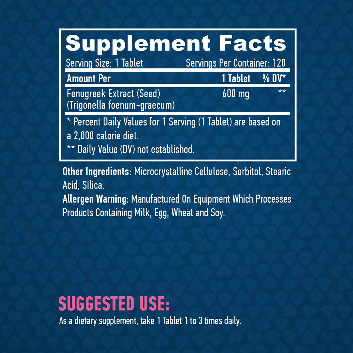 Καρτέλες Fenugreek 600 mg/120
