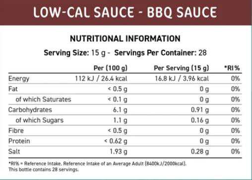 Fit Cuisine Σάλτσα χαμηλών θερμίδων | BBQ - 425 ml