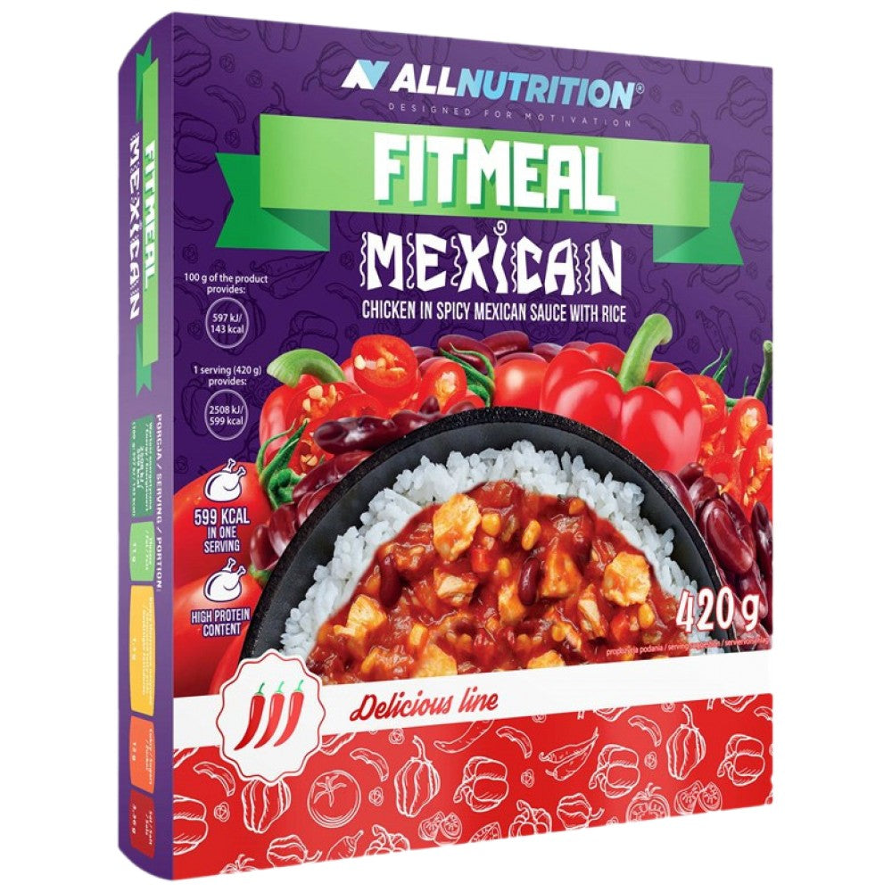 Fitmeal Μεξικάνικο | Έτοιμο για φαγητό γεύμα υψηλής πρωτεΐνης-420 γραμμάρια