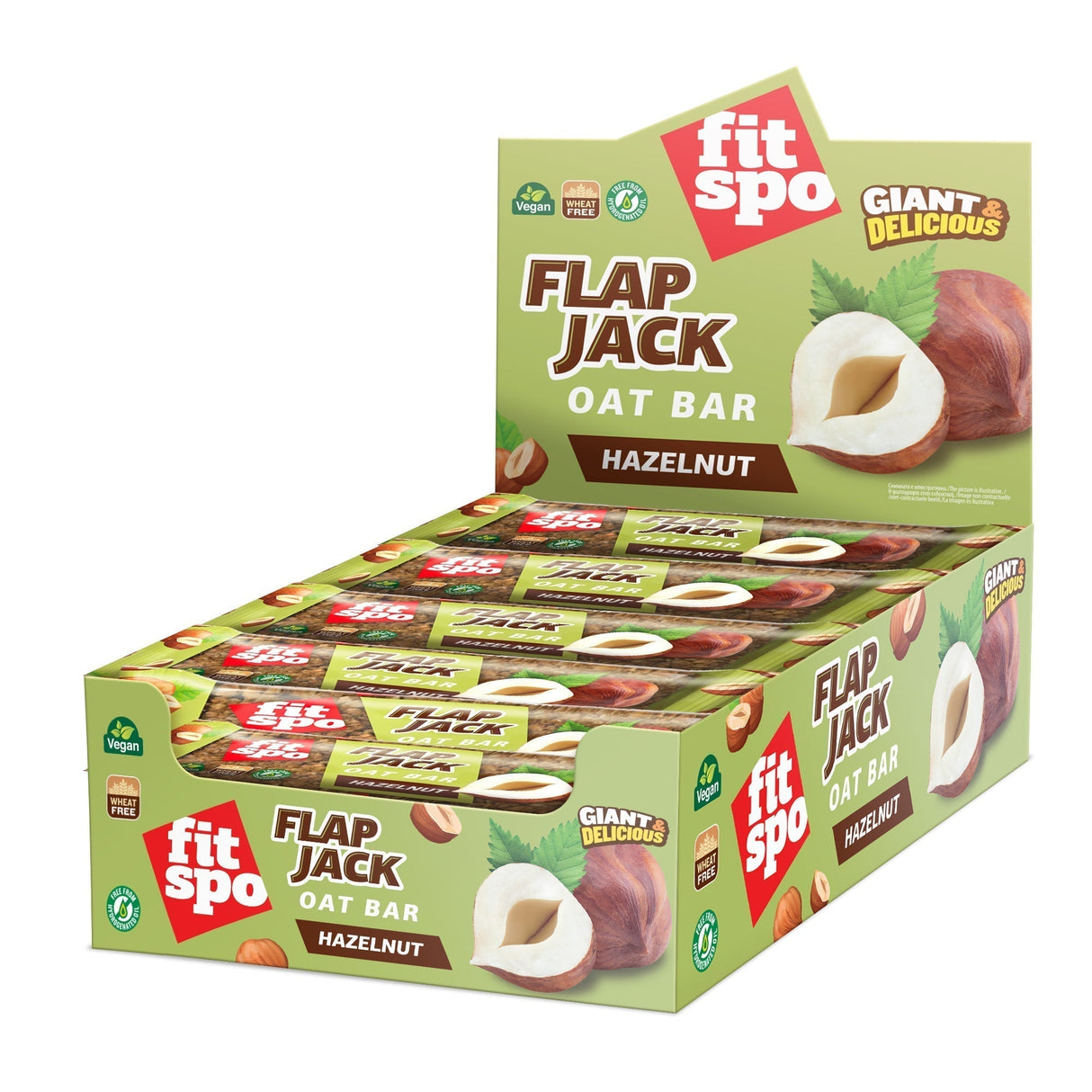 Flap Jack - Energy Oat Bar Φουντούκια - 12 x 80 γραμμάρια