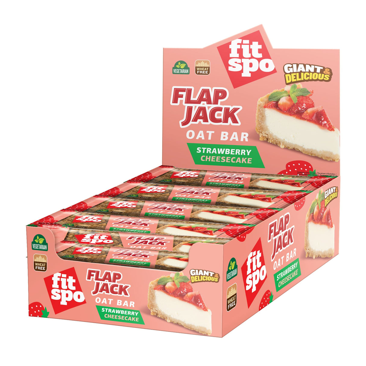 Flap Jack – Energy Oat Bar Strawberry Cheesecake – 12 × 90 γρ