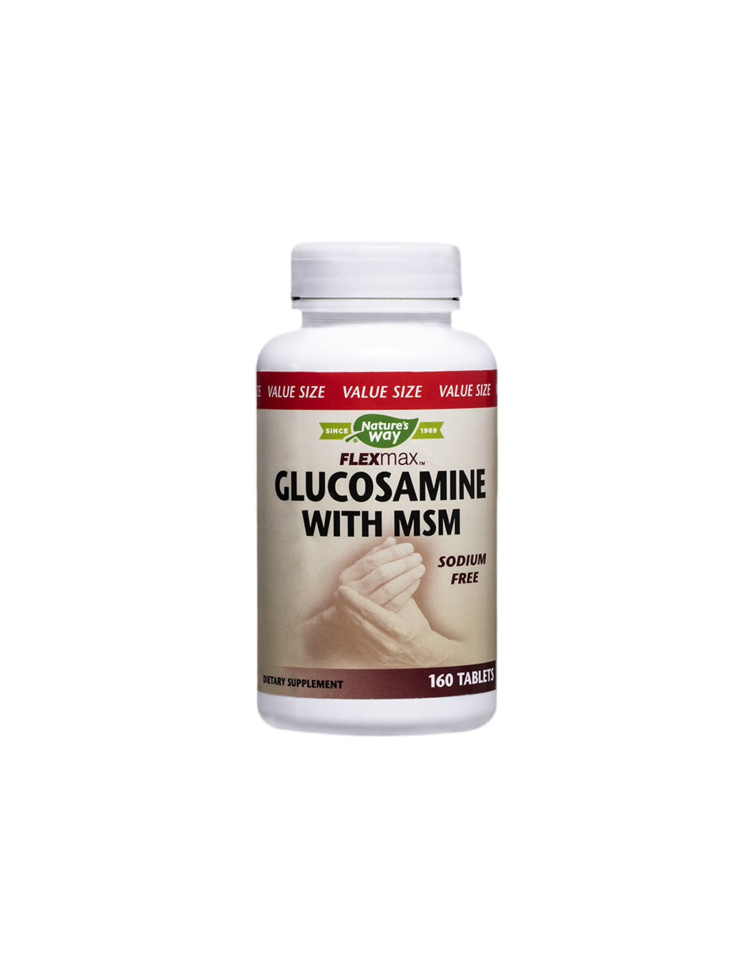 Γλυκοζαμίνη FlexMax ™ με θειική MSM/ Glucosamine & MSM 877 mg x 160 δισκία φύσης