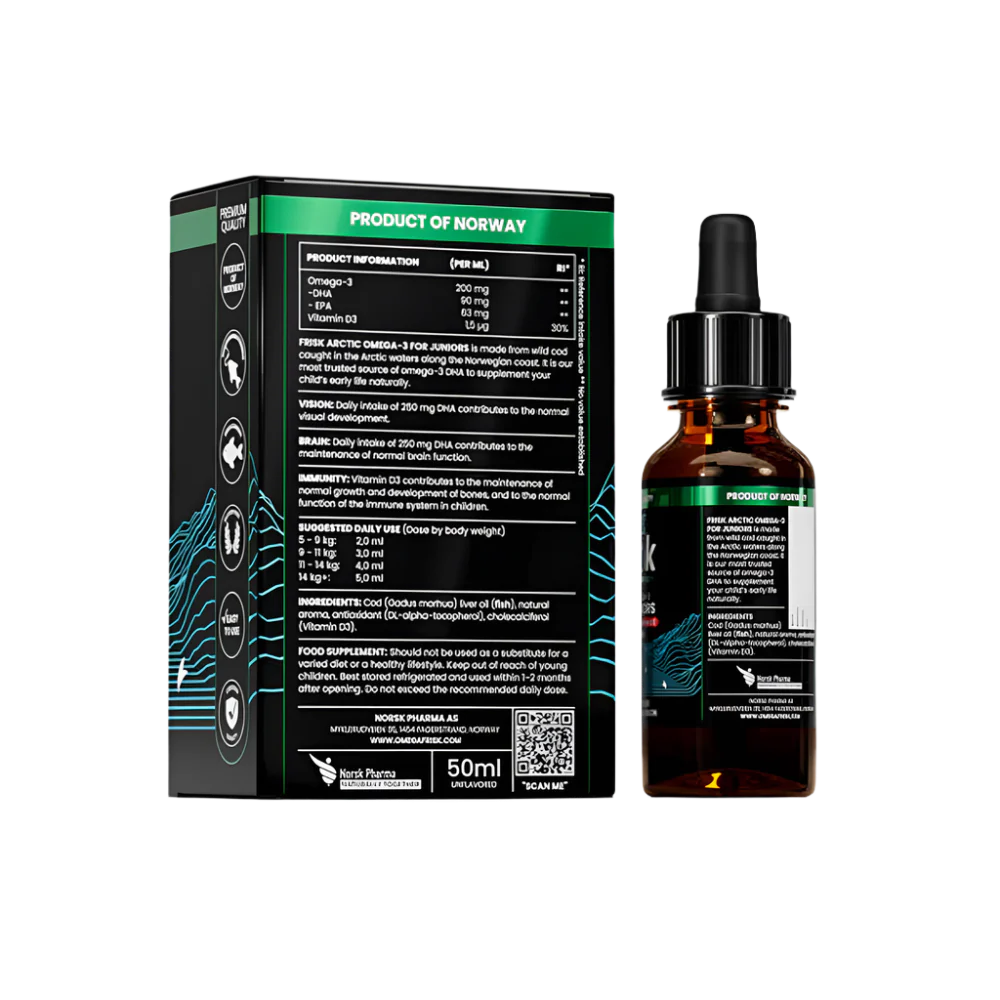 Αρκτικά παιδιά-ωμέγα-3 για παιδιά-Άγρια ψάρια από τη Νορβηγία/γεύση λεμονιού-50 ml