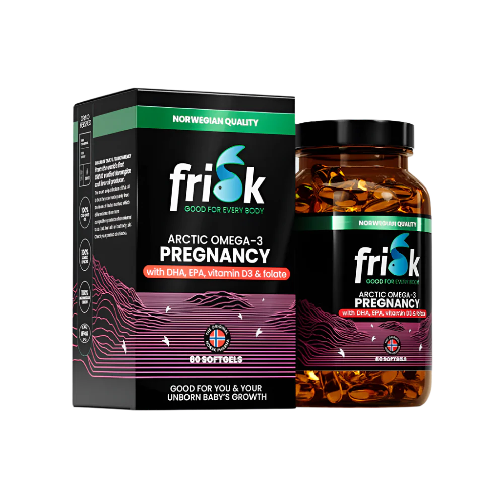 Αρκτική εγκυμοσύνη-ωμέγα-3 για έγκυες γυναίκες-100% άγριο γάδο από τη Νορβηγία-80 κάψουλες