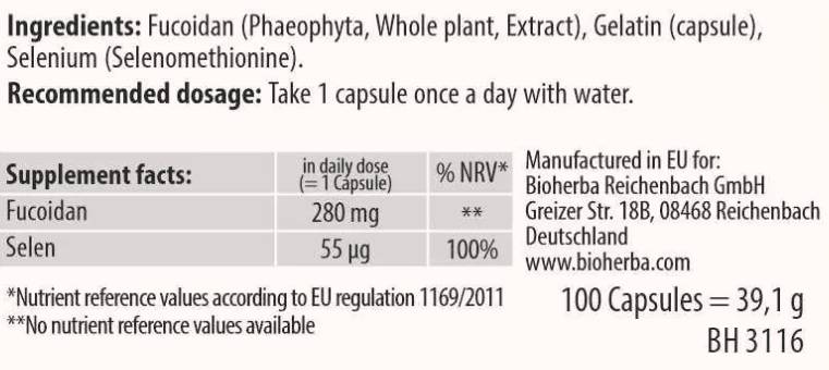 Εκχύλισμα φουκοειδάνης 280 mg - 100 κάψουλες