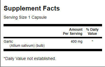 Πλήρες φάσμα σκόρδο 400 mg - 60 κάψουλες
