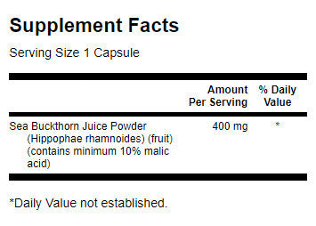 Πλήρες φάσμα Sea Buckthorn 400 mg - 60 κάψουλες