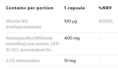 Ashwagandha επιπλέον 400 mg - 60 κάψουλες