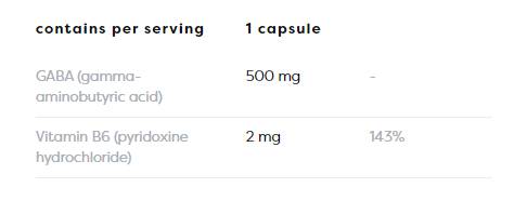 GABA 500 mg + βιταμίνη Β6 - 120 κάψουλες