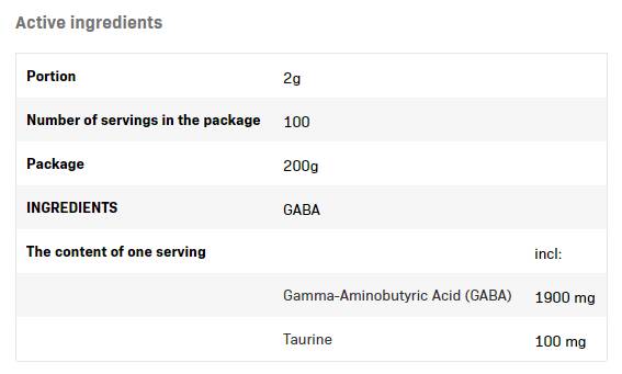 GABA POWDER - 200 γραμμάρια