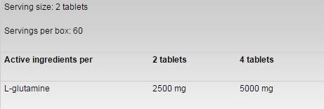 Glutamine 1250 - 120 Δισκία