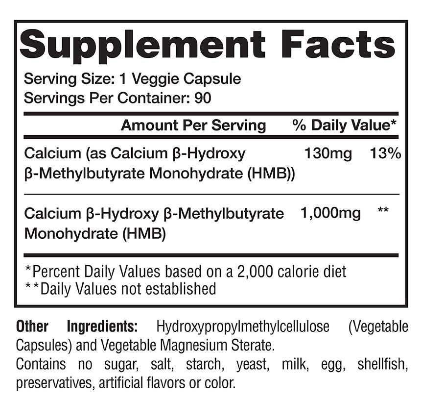 HMB 1000 mg 90 κάψουλες