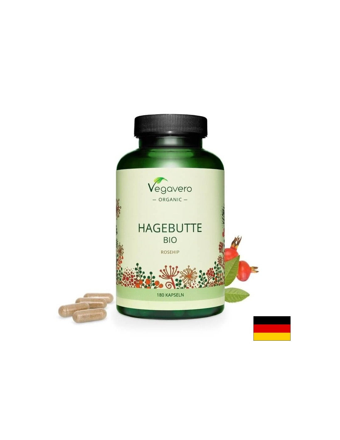 Hagebutte Bio/ Bio Shipka, 180 κάψουλες, 100% Vegan <tc>Vegavero</tc>