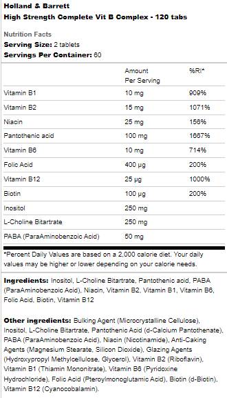 Υψηλή δύναμη | Πλήρες σύμπλεγμα Vit B - 240 δισκία
