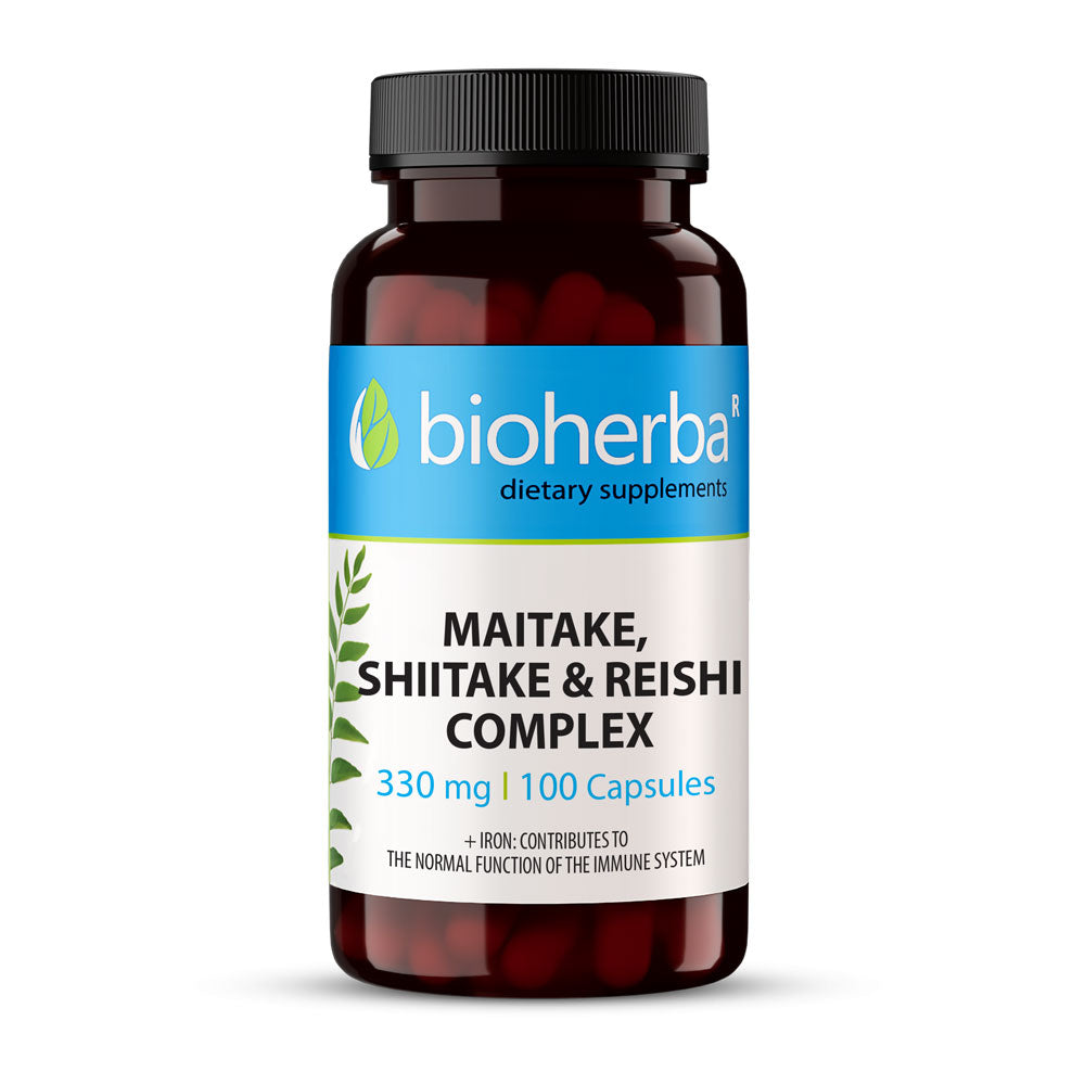 Maitake, Shiitake, Reishi Complex 330mg - 100 κάψουλες