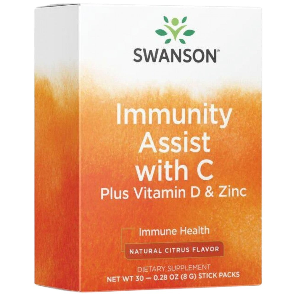 Immunity Assist με C Plus βιταμίνη D και ψευδάργυρο | Γεύση Εσπεριδοειδών 30 Συσκευασίες