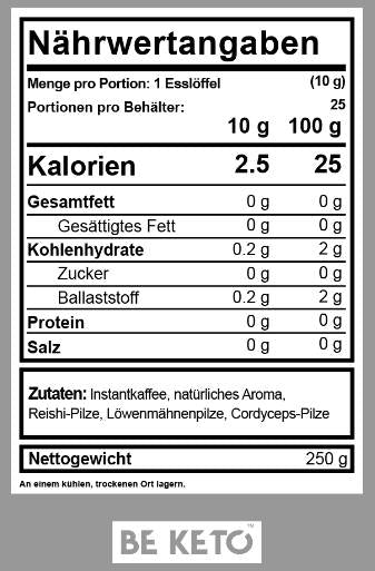 Instant Coffee - Mushroom Blend - 250 γραμμάρια