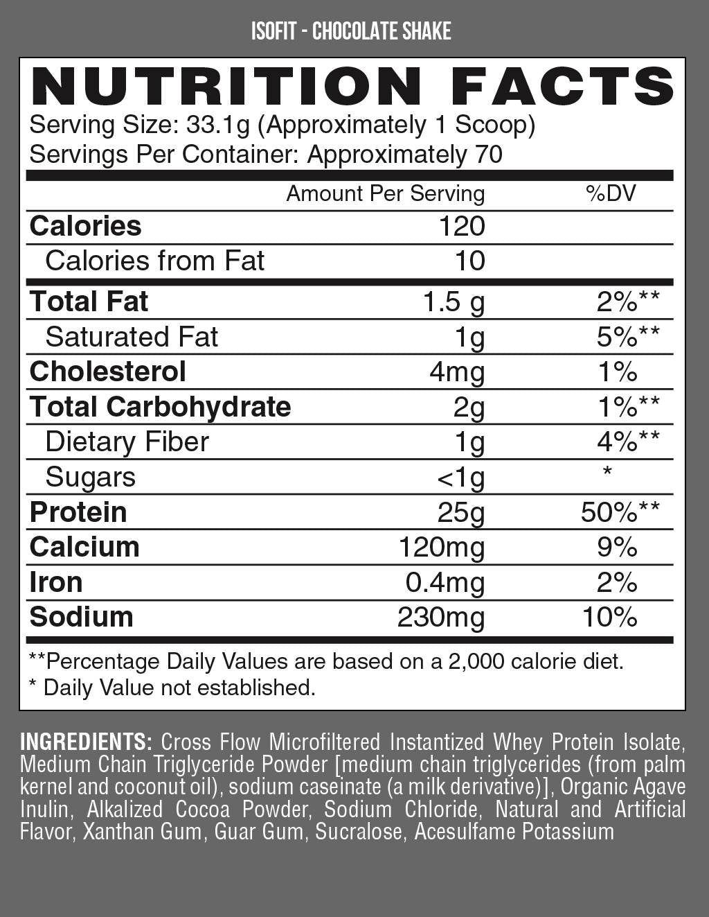 IsoFit/Premium Dessert Isolate - 2272 γραμμάρια