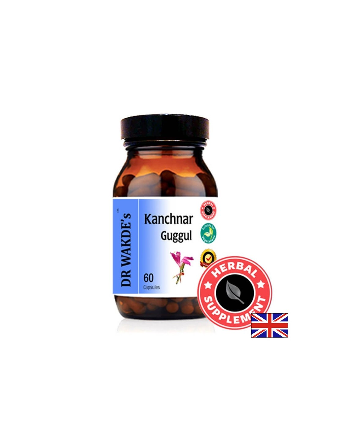 Kanchnar Guggul (Kanchnar Guggul) - Για προβλήματα του θυρεοειδούς, για να καθαρίσετε το αίμα και την λεμφιά, 60 κάψουλες