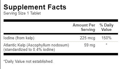 Πηγή Kelp/ιωδίου/225mcg./250 καρτέλες. - 0