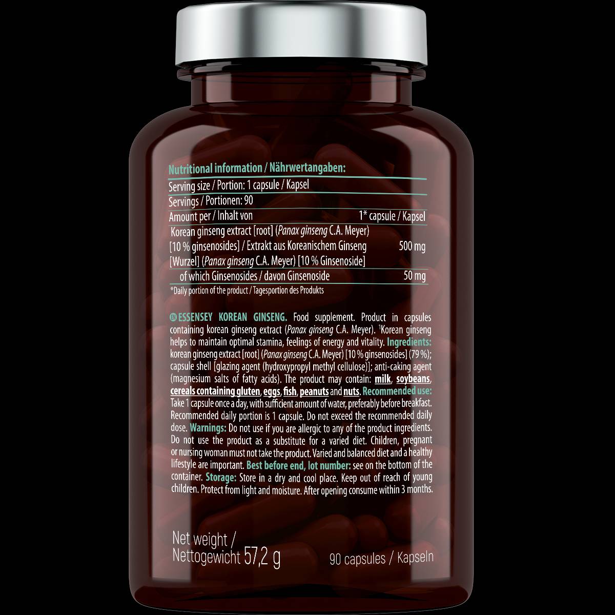 Κορεατικά ginseng 500 mg - 90 κάψουλες